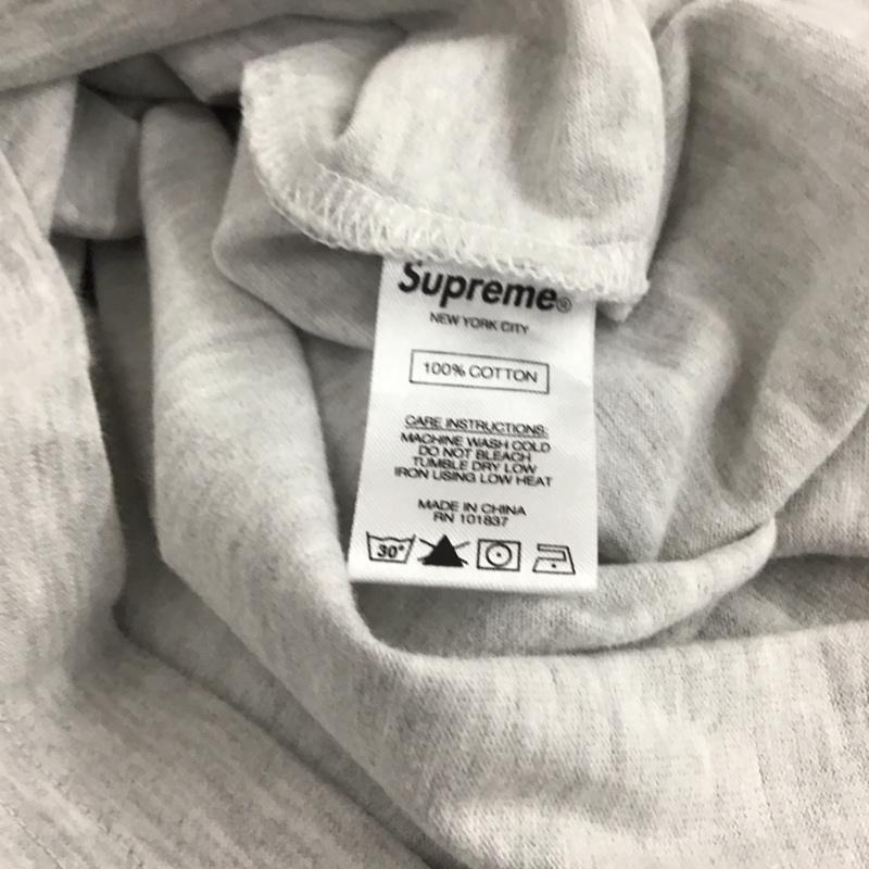 シュプリーム Supreme カットソー 長袖 長袖カットソー プリントカットソー クルーネック M ロゴ、文字 灰 / グレー / gray メンズ USED 古着 中古 10153922