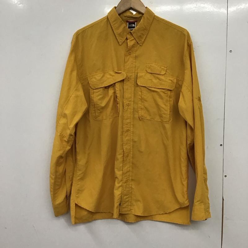 ザノースフェイス THE NORTH FACE シャツ、ブラウス 長袖 nt01600 長袖シャツ ボタンダウンシャツ S 無地 黄 / イエロー / yellow メンズ USED 古着 中古 10153924