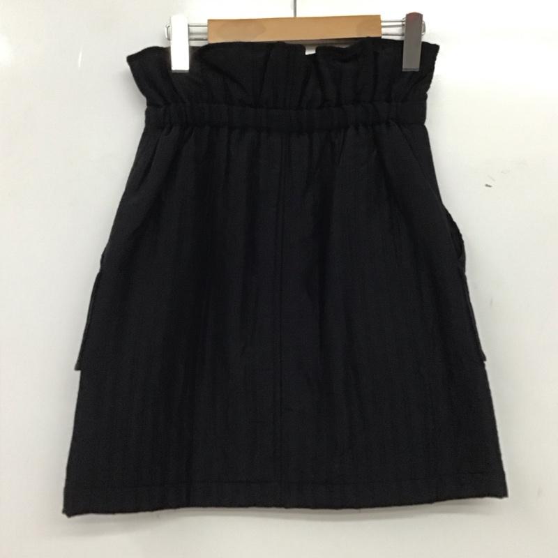 マカフィー MACPHEE スカート ミニスカート 34 無地 黒 / ブラック / black レディース USED 古着 中古 10153925