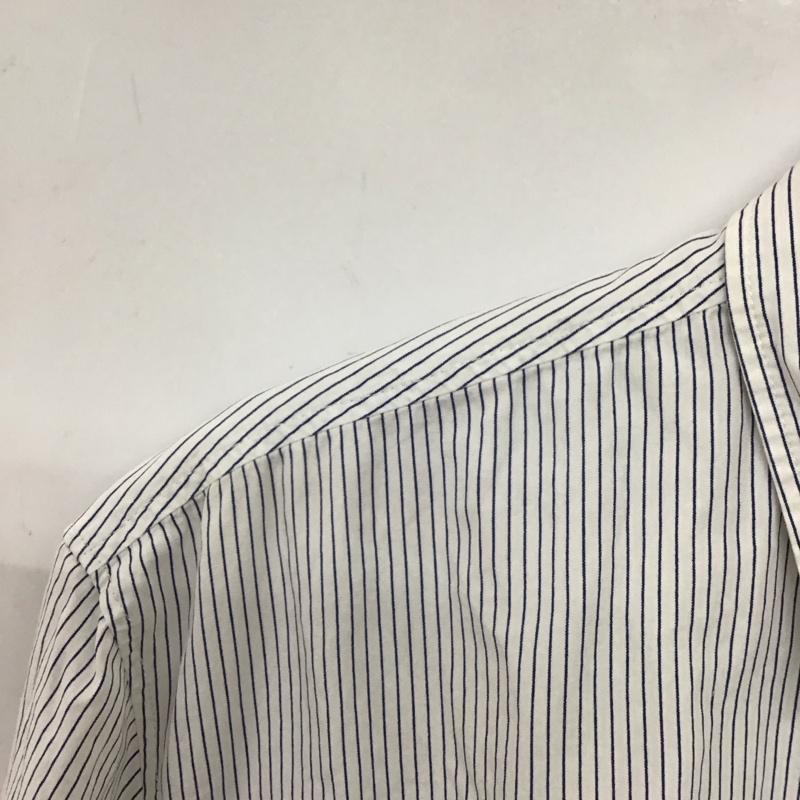 ザラ ZARA シャツ、ブラウス 半袖 半袖シャツ プリントシャツ ストライプシャツ ストライプ 白 / ホワイト / white メンズ USED 古着 中古 10153926