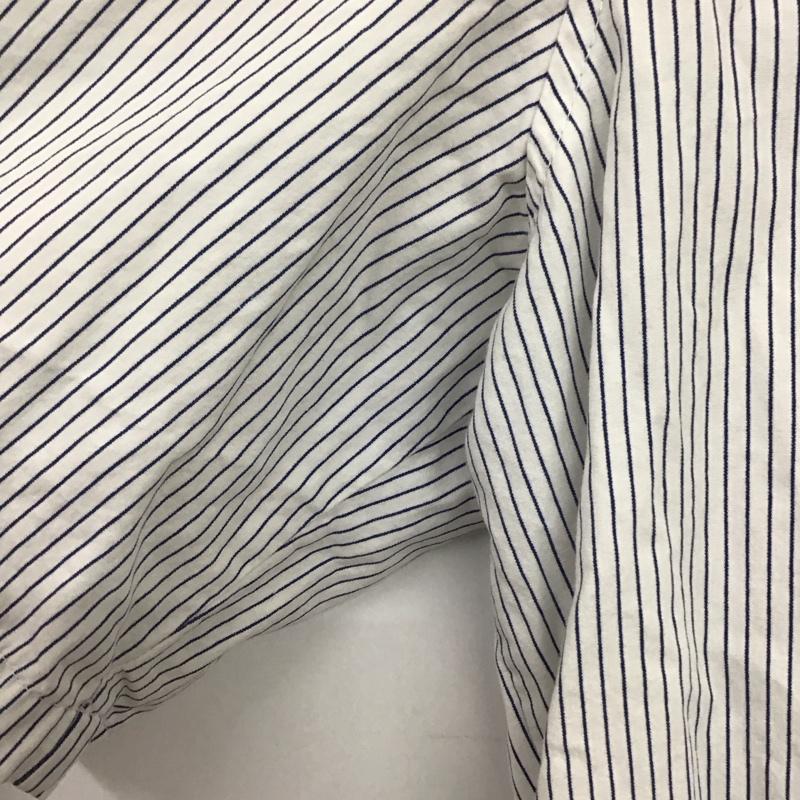 ザラ ZARA シャツ、ブラウス 半袖 半袖シャツ プリントシャツ ストライプシャツ ストライプ 白 / ホワイト / white メンズ USED 古着 中古 10153926