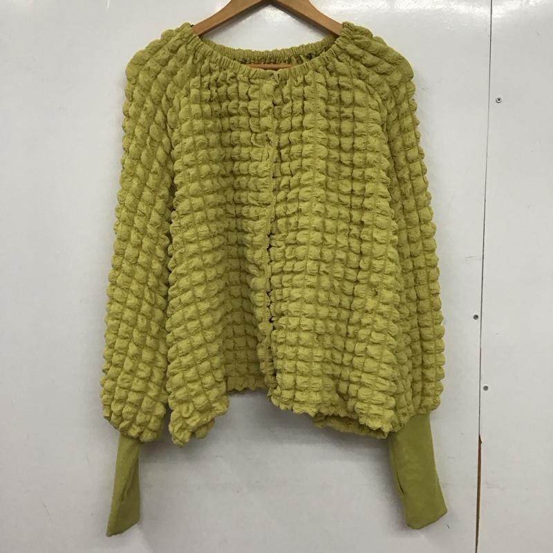 リエディ Re:EDIT カーディガン 長袖 L 無地 黄 / イエロー / yellow レディース USED 古着 中古 10153933