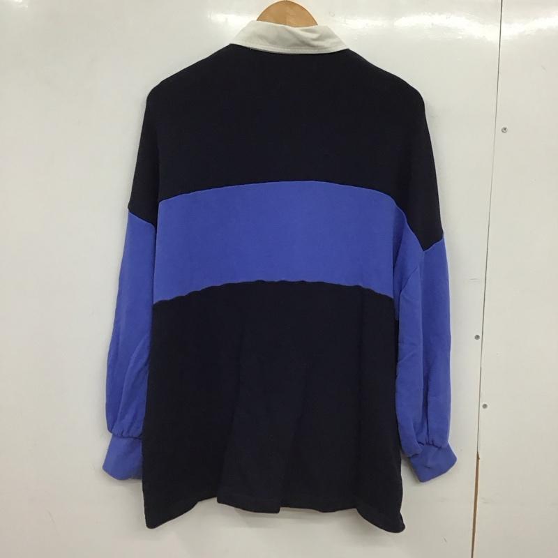 ニコアンド niko and... トレーナー 長袖 無地 白 / ホワイト / white X 紺 / ネイビー / navy レディース USED 古着 中古 10153936