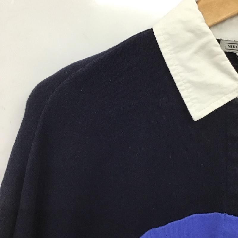 ニコアンド niko and... トレーナー 長袖 無地 白 / ホワイト / white X 紺 / ネイビー / navy レディース USED 古着 中古 10153936