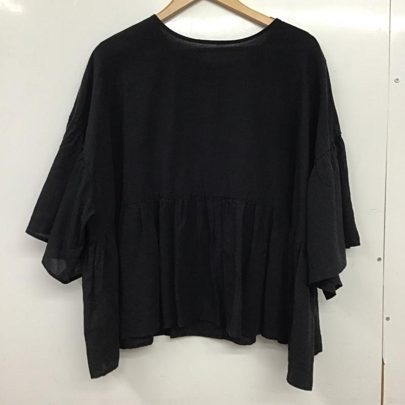 ニコアンド niko and... シャツ、ブラウス 半袖 M 無地 黒 / ブラック / black レディース USED 古着 中古 10153939