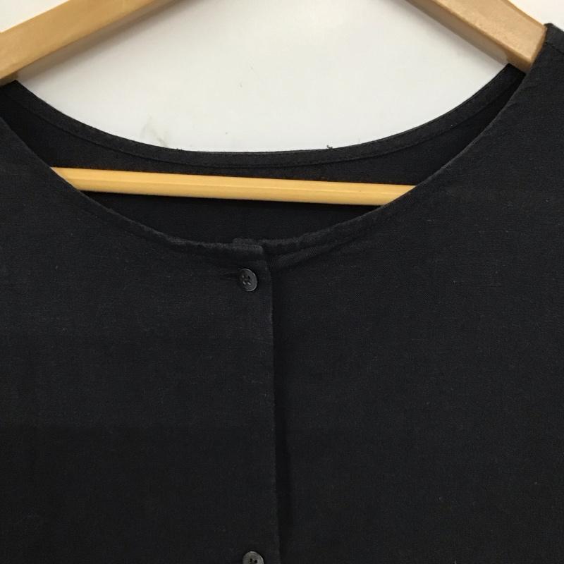 ニコアンド niko and... シャツ、ブラウス 半袖 M 無地 黒 / ブラック / black レディース USED 古着 中古 10153939