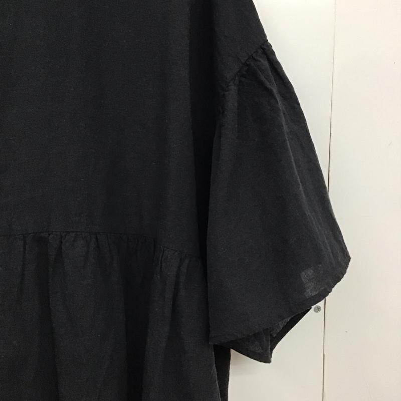 ニコアンド niko and... シャツ、ブラウス 半袖 M 無地 黒 / ブラック / black レディース USED 古着 中古 10153939