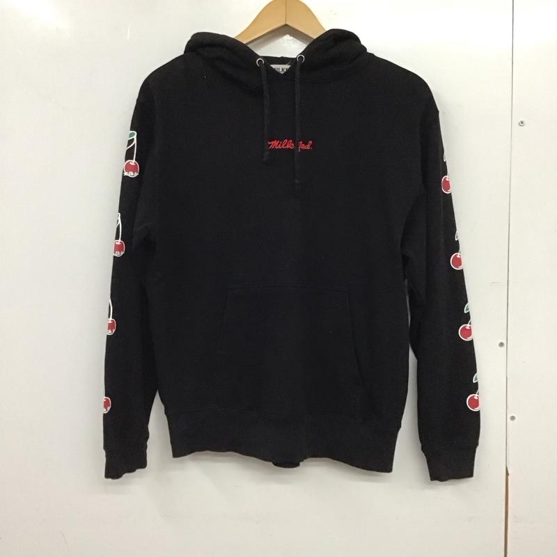 ミルクフェド MILKFED. パーカー 長袖 S 無地 黒 / ブラック / black レディース USED 古着 中古 10153944