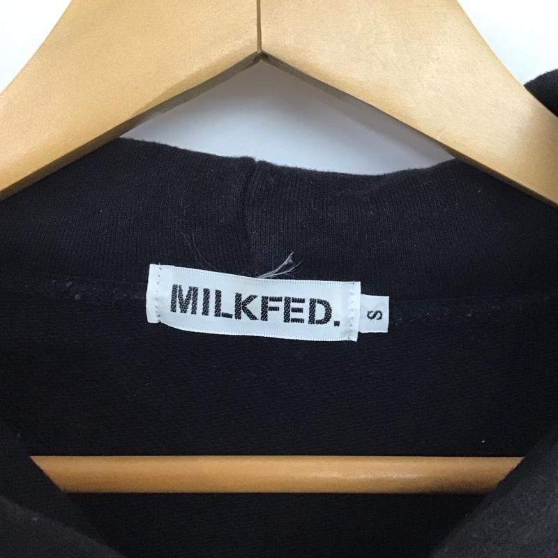 ミルクフェド MILKFED. パーカー 長袖 S 無地 黒 / ブラック / black レディース USED 古着 中古 10153944