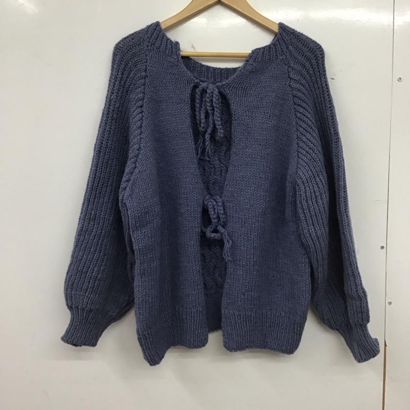 カスタネ Kastane ニット、セーター 長袖 無地 青 / ブルー / blue レディース USED 古着 中古 10153953