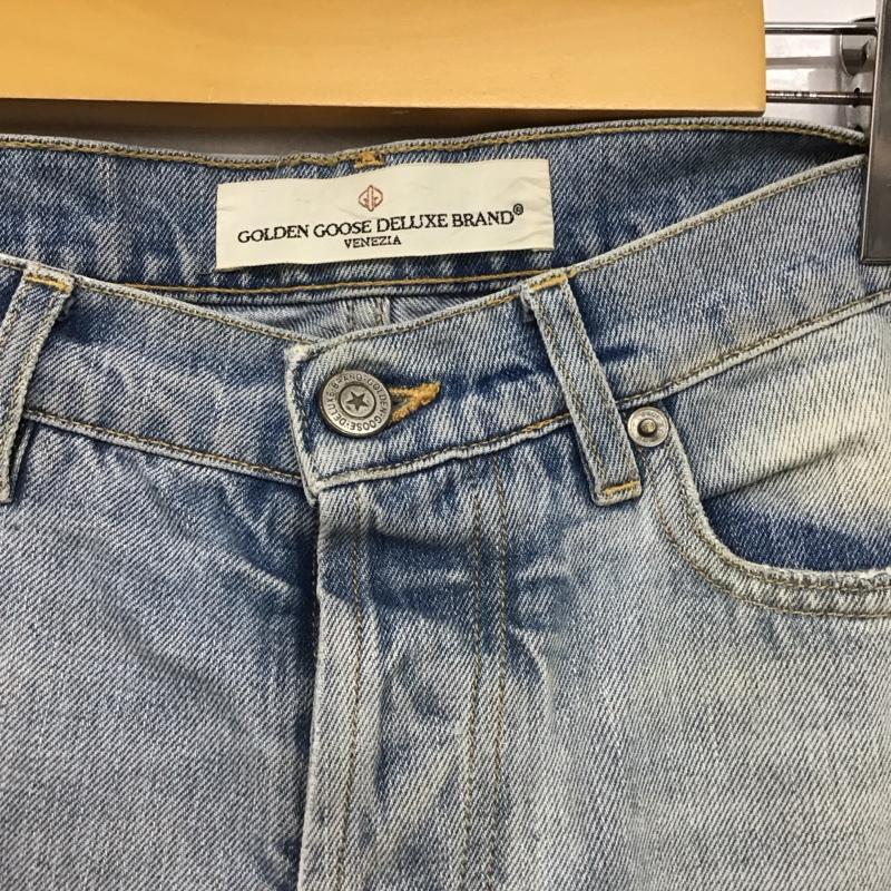 ゴールデングースデラックスブランド GOLDEN GOOSE DELUXE BRAND パンツ デニム、ジーンズ デニムパンツ スリムパンツ カジュアルパンツ 26インチ ダメージ加工 インディゴ / インディゴ / Indigo メンズ USED 古着 中古 10153954