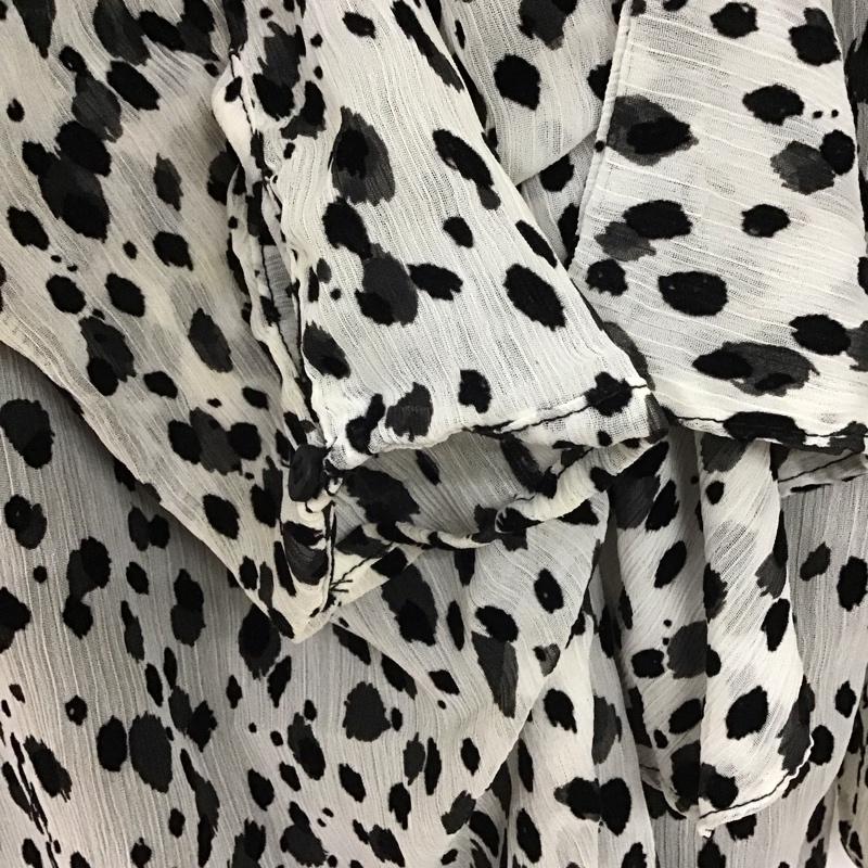 ザラ ZARA ワンピース ミニスカート S 総柄 白 / ホワイト / white X 黒 / ブラック / black レディース USED 古着 中古 10153955