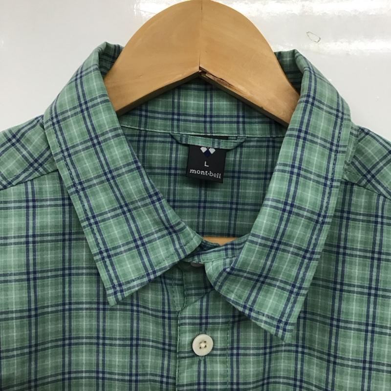 モンベル mont-bell シャツ、ブラウス 半袖 半袖シャツ チェックシャツ カラーシャツ L チェック マルチカラー / マルチカラー / multicolor メンズ USED 古着 中古 10153958