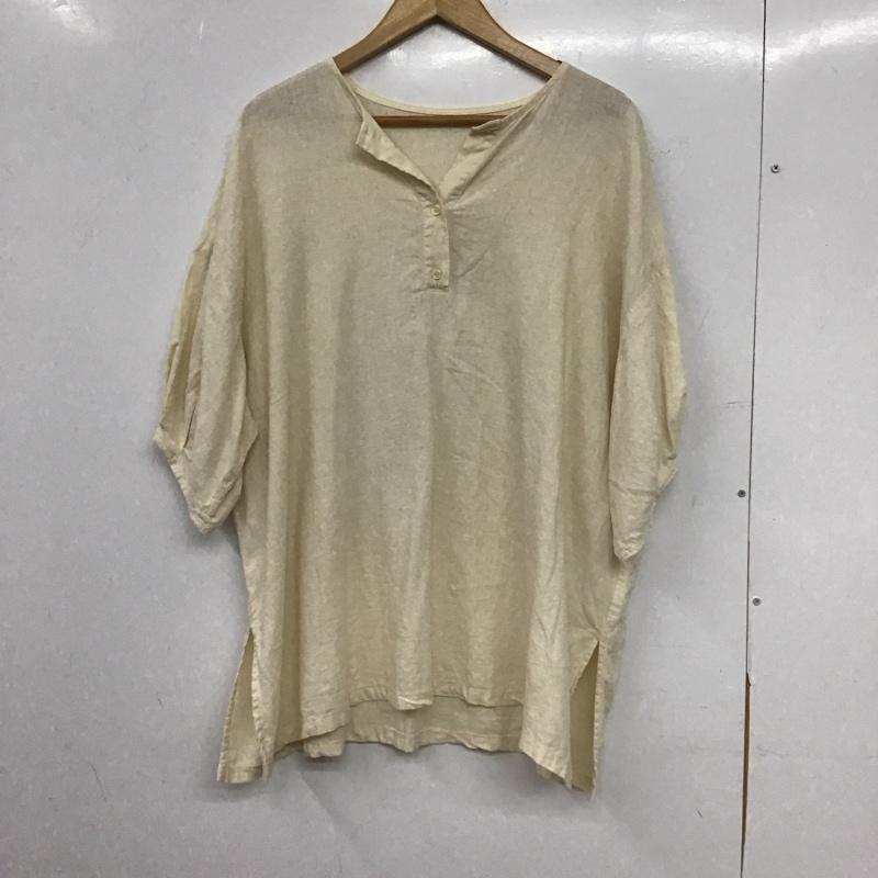 スタディオクリップ studio CLIP カットソー 半袖 FREE 無地 アイボリー / アイボリー / レディース USED 古着 中古 10153959