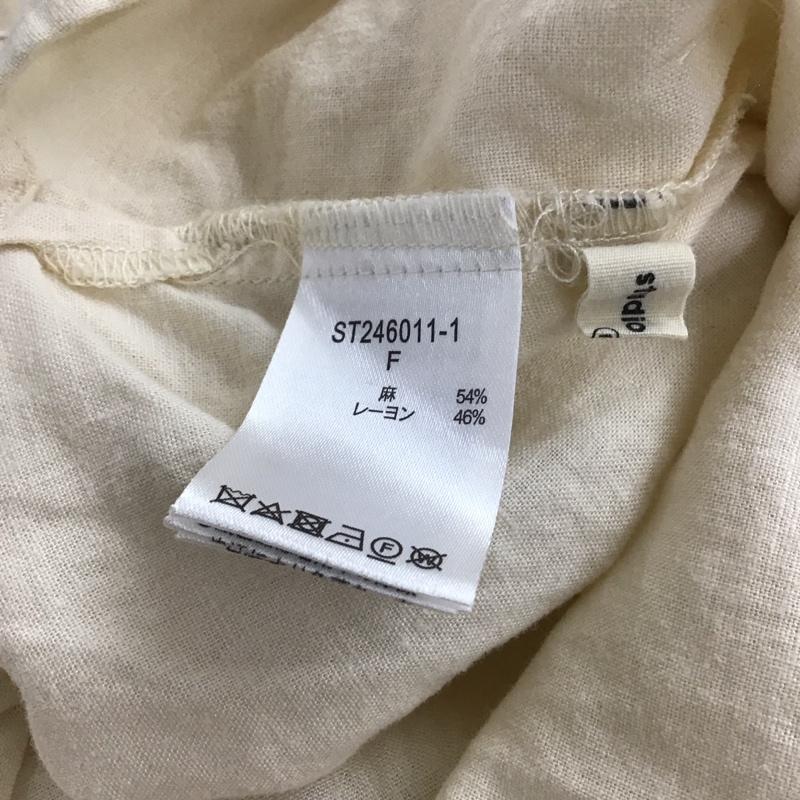 スタディオクリップ studio CLIP カットソー 半袖 FREE 無地 アイボリー / アイボリー / レディース USED 古着 中古 10153959