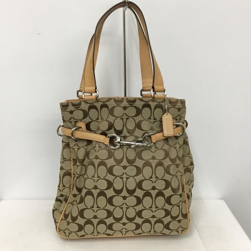 コーチ COACH トートバッグ トートバッグ 6352 シグネチャー 総柄 ベージュ / ベージュ / beige レディース USED 古着 中古 10153960