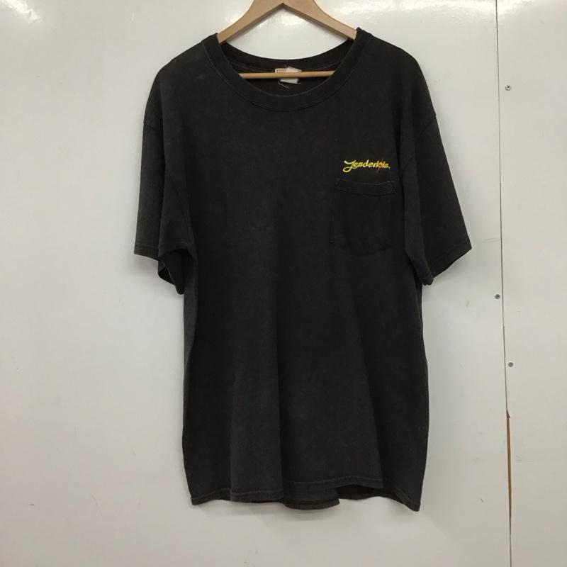 テンダーロイン TENDERLOIN Tシャツ 半袖 半袖カットソー プリントTシャツ クルーネックカットソー L ロゴ、文字 ダークグレー / ダークグレー / メンズ USED 古着 中古 10153963