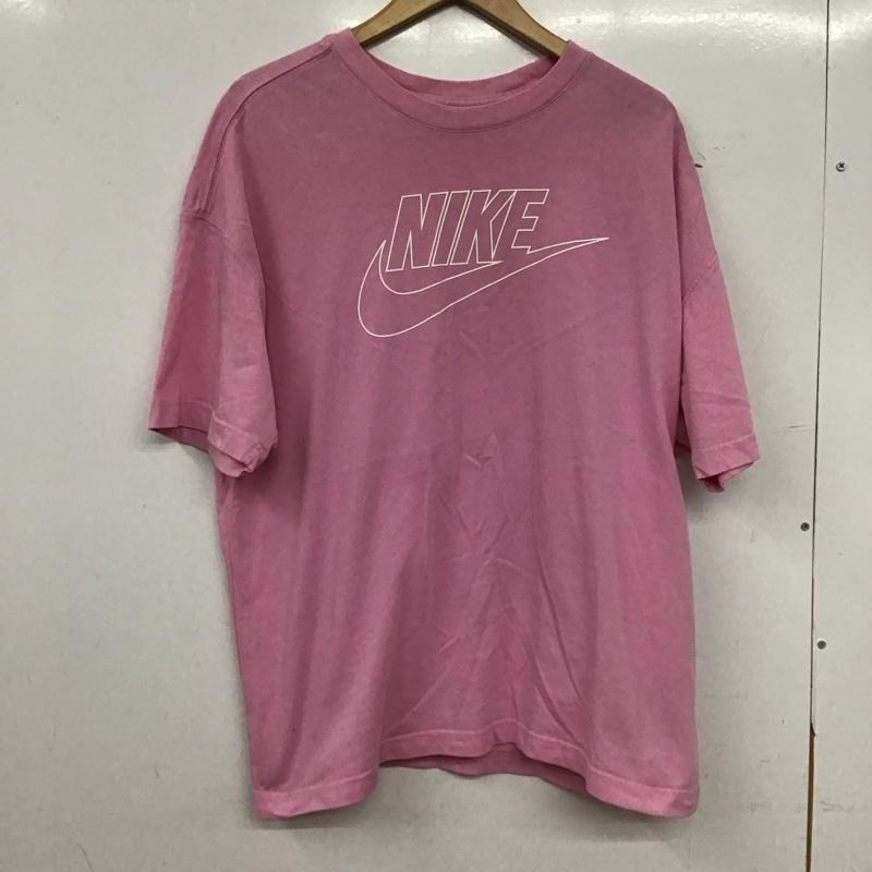 ナイキ NIKE Tシャツ 半袖 L ロゴ、文字 X プリント 桃 / ピンク / pink メンズ USED 古着 中古 10153966
