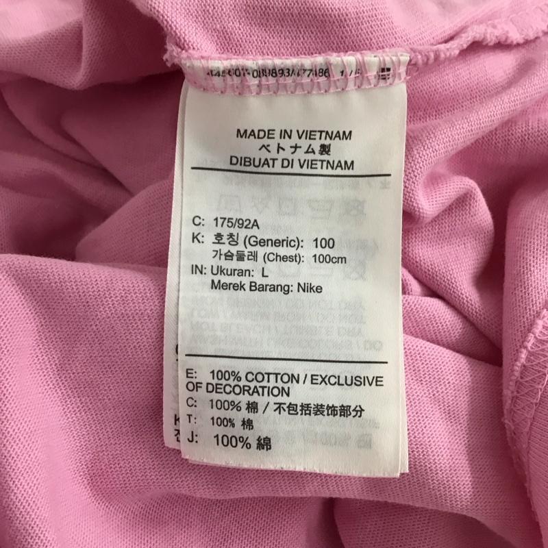 ナイキ NIKE Tシャツ 半袖 L ロゴ、文字 X プリント 桃 / ピンク / pink メンズ USED 古着 中古 10153966