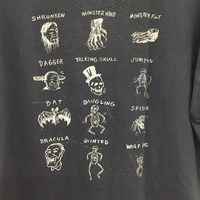 ウィアード WEIRDO Tシャツ 半袖 半袖カットソー プリントTシャツ ヘンリーネックカットソー XL ロゴ、文字 ダークグレー / ダークグレー / メンズ USED 古着 中古 10153967