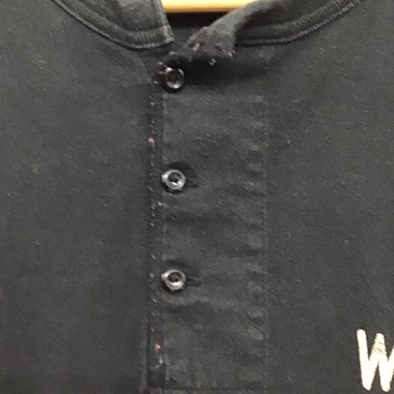 ウィアード WEIRDO Tシャツ 半袖 半袖カットソー プリントTシャツ ヘンリーネックカットソー XL ロゴ、文字 ダークグレー / ダークグレー / メンズ USED 古着 中古 10153967