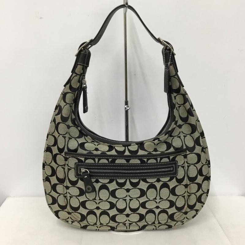 コーチ COACH トートバッグ トートバッグ 6070 シグネチャー ワンショルダー 総柄 黒 / ブラック / black レディース USED 古着 中古 10153969
