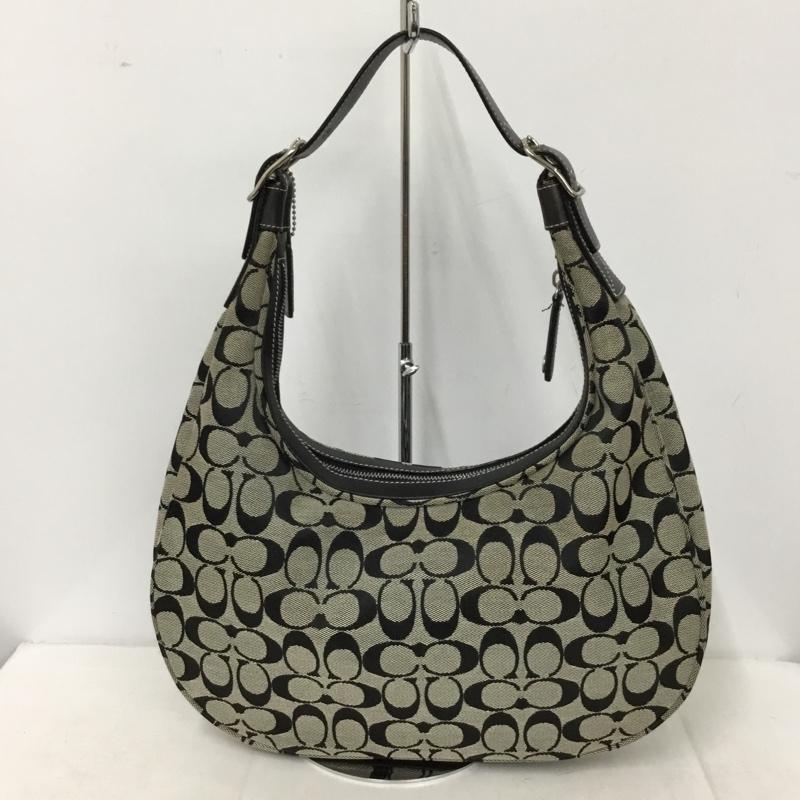 コーチ COACH トートバッグ トートバッグ 6070 シグネチャー ワンショルダー 総柄 黒 / ブラック / black レディース USED 古着 中古 10153969