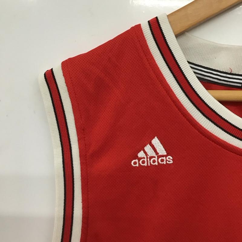 アディダス adidas タンクトップ タンクトップ スポーツウェア ユニフォーム タンクトップ M ロゴ、文字 赤 / レッド / red メンズ USED 古着 中古 10153972