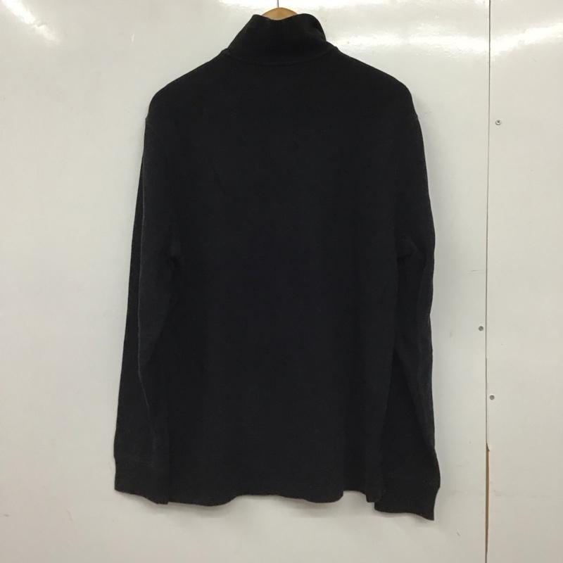 ポロバイラルフローレン Polo by RALPH LAUREN ニット、セーター 長袖 長袖ニットカットソー ジップアップネック セーター M ロゴ、文字 黒 / ブラック / black メンズ USED 古着 中古 10153974