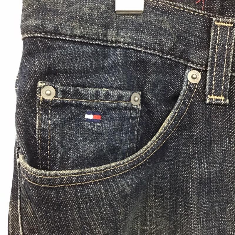 トミーヒルフィガー TOMMY HILFIGER パンツ デニム、ジーンズ デニムパンツ スリムパンツ カジュアルパンツ ストレッチパンツ 32インチ ロゴ、文字 インディゴ / インディゴ / Indigo メンズ USED 古着 中古 10153983