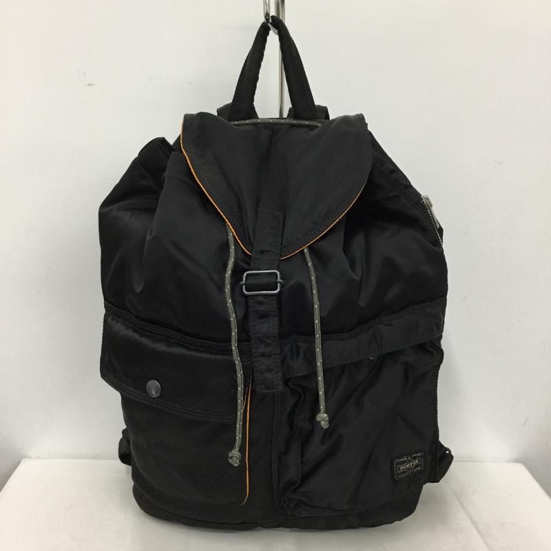 ポーター PORTER リュックサック、デイパック リュックサック、デイバッグ タンカー ロゴ、文字 黒 / ブラック / black メンズ USED 古着 中古 10153984