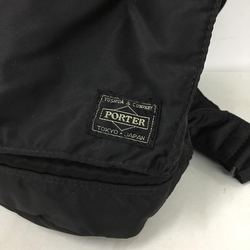 ポーター PORTER リュックサック、デイパック リュックサック、デイバッグ タンカー ロゴ、文字 黒 / ブラック / black メンズ USED 古着 中古 10153984