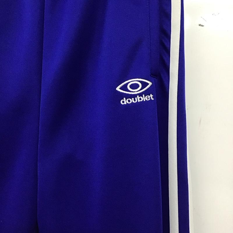 ダブレット doublet パンツ ワークパンツ、ペインターパンツ ジャージパンツ ワイドパンツ カジュアルパンツ トラックパンツ M ロゴ、文字 青 / ブルー / blue メンズ USED 古着 中古 10153985