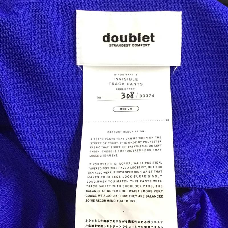 ダブレット doublet パンツ ワークパンツ、ペインターパンツ ジャージパンツ ワイドパンツ カジュアルパンツ トラックパンツ M ロゴ、文字 青 / ブルー / blue メンズ USED 古着 中古 10153985