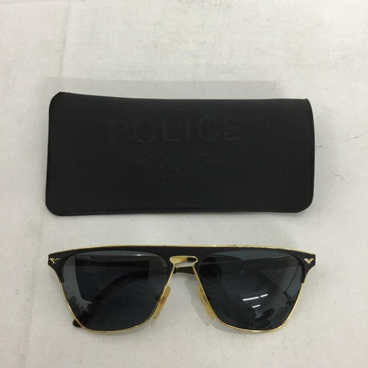 ポリス POLICE めがね・サングラス サングラス ワンポイント 黒 / ブラック / black X 金 / ゴールド / gold color メンズ USED 古着 中古 10153991