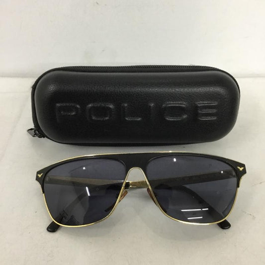 ポリス POLICE めがね・サングラス サングラス ワンポイント 黒 / ブラック / black X 金 / ゴールド / gold color メンズ USED 古着 中古 10153993