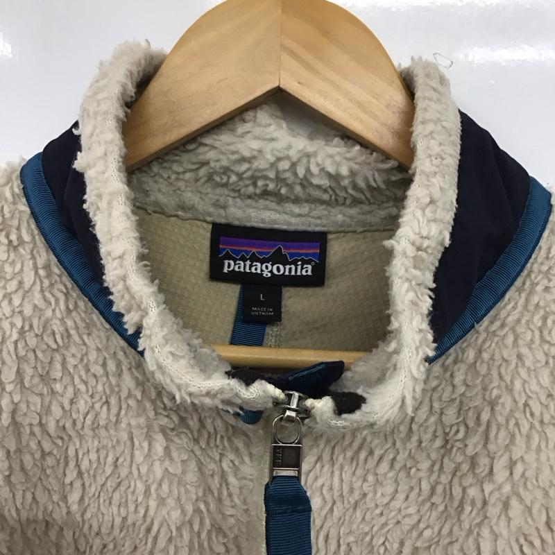 パタゴニア patagonia ジャケット、上着 ジャンパー、ブルゾン 23056fa22 フリースジャケット アウター L ロゴ、文字 ベージュ / ベージュ / beige メンズ USED 古着 中古 10154002