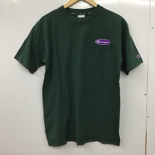 チャンピオン Champion Tシャツ 半袖 半袖カットソー プリントTシャツ クルーネックカットソー S ロゴ、文字 緑 / グリーン / green メンズ USED 古着 中古 10154005