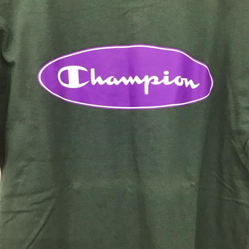 チャンピオン Champion Tシャツ 半袖 半袖カットソー プリントTシャツ クルーネックカットソー S ロゴ、文字 緑 / グリーン / green メンズ USED 古着 中古 10154005
