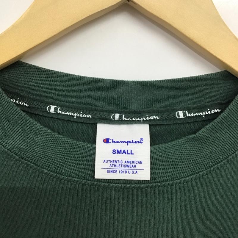 チャンピオン Champion Tシャツ 半袖 半袖カットソー プリントTシャツ クルーネックカットソー S ロゴ、文字 緑 / グリーン / green メンズ USED 古着 中古 10154005