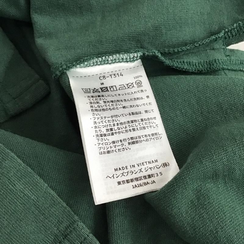 チャンピオン Champion Tシャツ 半袖 半袖カットソー プリントTシャツ クルーネックカットソー S ロゴ、文字 緑 / グリーン / green メンズ USED 古着 中古 10154005