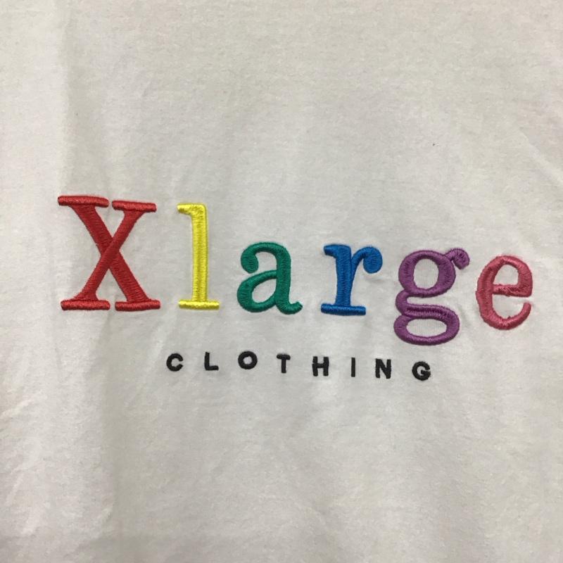 エクストララージ XLARGE カットソー 長袖 長袖カットソー プリントカットソー クルーネック M ロゴ、文字 白 / ホワイト / white メンズ USED 古着 中古 10154007