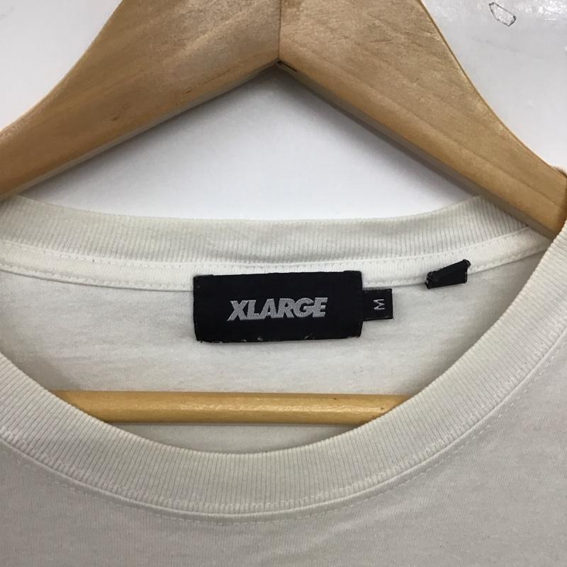 エクストララージ XLARGE カットソー 長袖 長袖カットソー プリントカットソー クルーネック M ロゴ、文字 白 / ホワイト / white メンズ USED 古着 中古 10154007