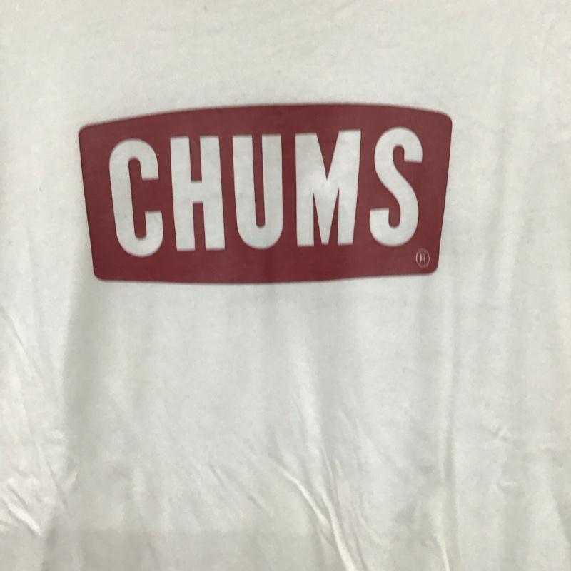 チャムス CHUMS Tシャツ 長袖 長袖カットソー プリントTシャツ クルーネックカットソー S ロゴ、文字 白 / ホワイト / white メンズ USED 古着 中古 10154011