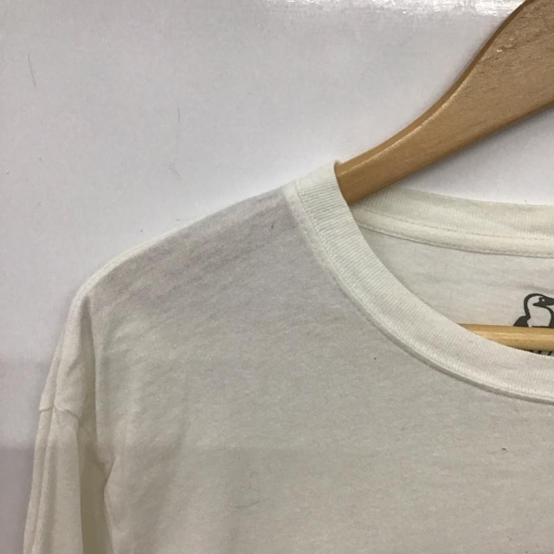 チャムス CHUMS Tシャツ 長袖 長袖カットソー プリントTシャツ クルーネックカットソー S ロゴ、文字 白 / ホワイト / white メンズ USED 古着 中古 10154011