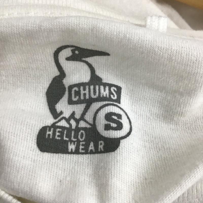 チャムス CHUMS Tシャツ 長袖 長袖カットソー プリントTシャツ クルーネックカットソー S ロゴ、文字 白 / ホワイト / white メンズ USED 古着 中古 10154011