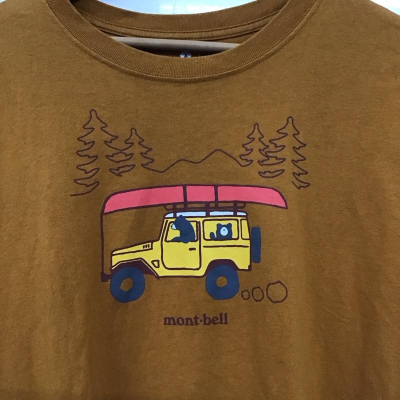 モンベル mont-bell Tシャツ 半袖 半袖カットソー プリントTシャツ クルーネックカットソー L プリント 橙 / オレンジ / orange メンズ USED 古着 中古 10154012