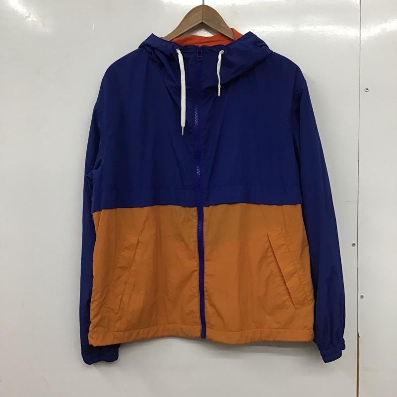 ニコアンド niko and... ジャケット、上着 ジャンパー、ブルゾン ジップアップジャケット ナイロンジャケット アウター 3 無地 橙 / オレンジ / orange X 青 / ブルー / blue メンズ USED 古着 中古 10154019
