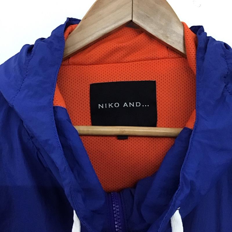 ニコアンド niko and... ジャケット、上着 ジャンパー、ブルゾン ジップアップジャケット ナイロンジャケット アウター 3 無地 橙 / オレンジ / orange X 青 / ブルー / blue メンズ USED 古着 中古 10154019