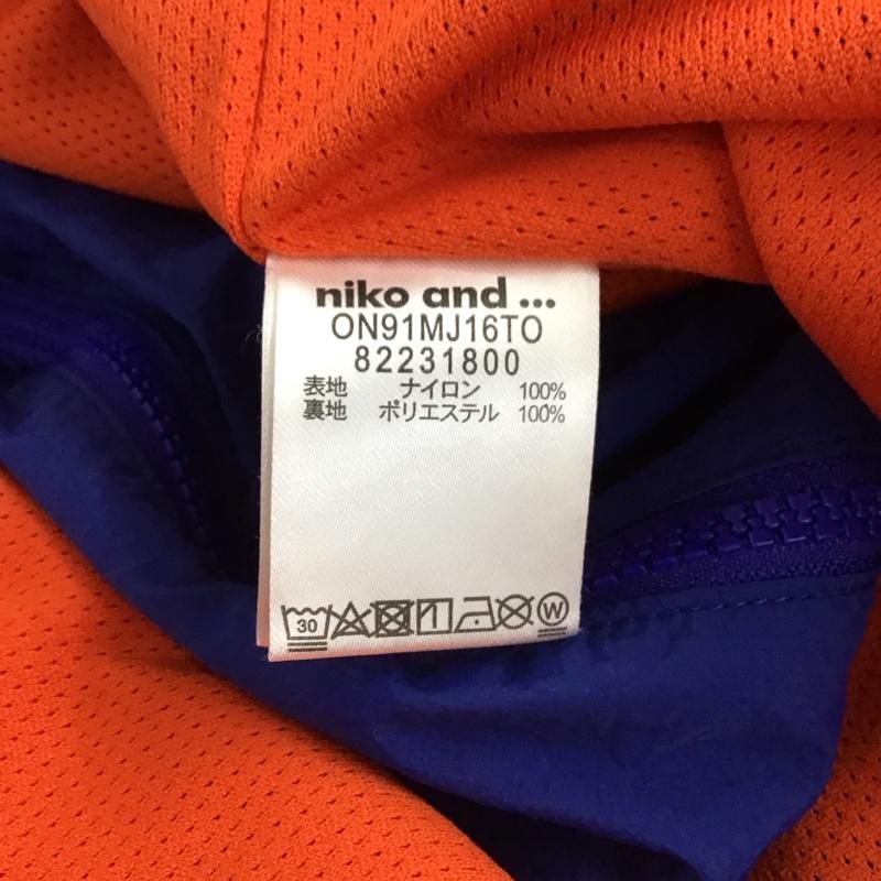 ニコアンド niko and... ジャケット、上着 ジャンパー、ブルゾン ジップアップジャケット ナイロンジャケット アウター 3 無地 橙 / オレンジ / orange X 青 / ブルー / blue メンズ USED 古着 中古 10154019